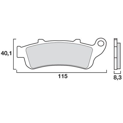 Plaquettes de freins Brembo modéle LA Sinter Métal Fritté Avant
