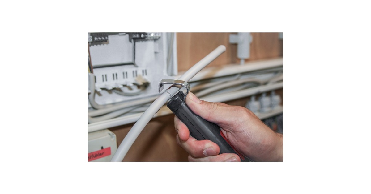 WihaOntmantelingsgereedschap met zelfdraaiend sleepmes kabelstrip-/ontmantelingsgereedschap  (Zwart/rood, voor ronde kabel)