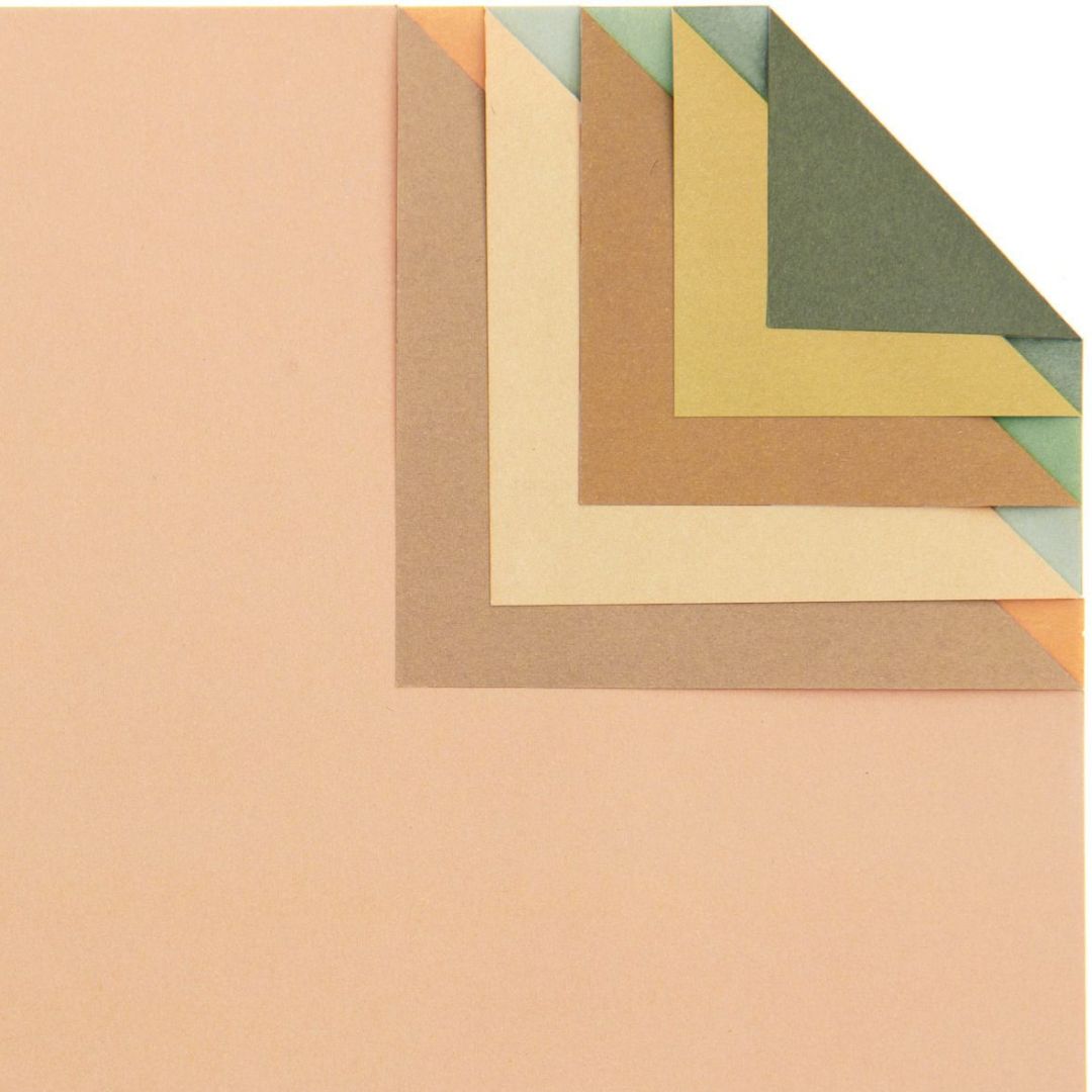 Vouwpapier origami duo color - earthy - 100st