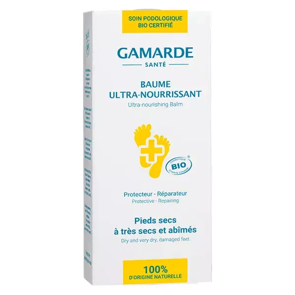 Bálsamo ultranutritivo para pés secos Gamarde Podiatry, orgânico, 40ml