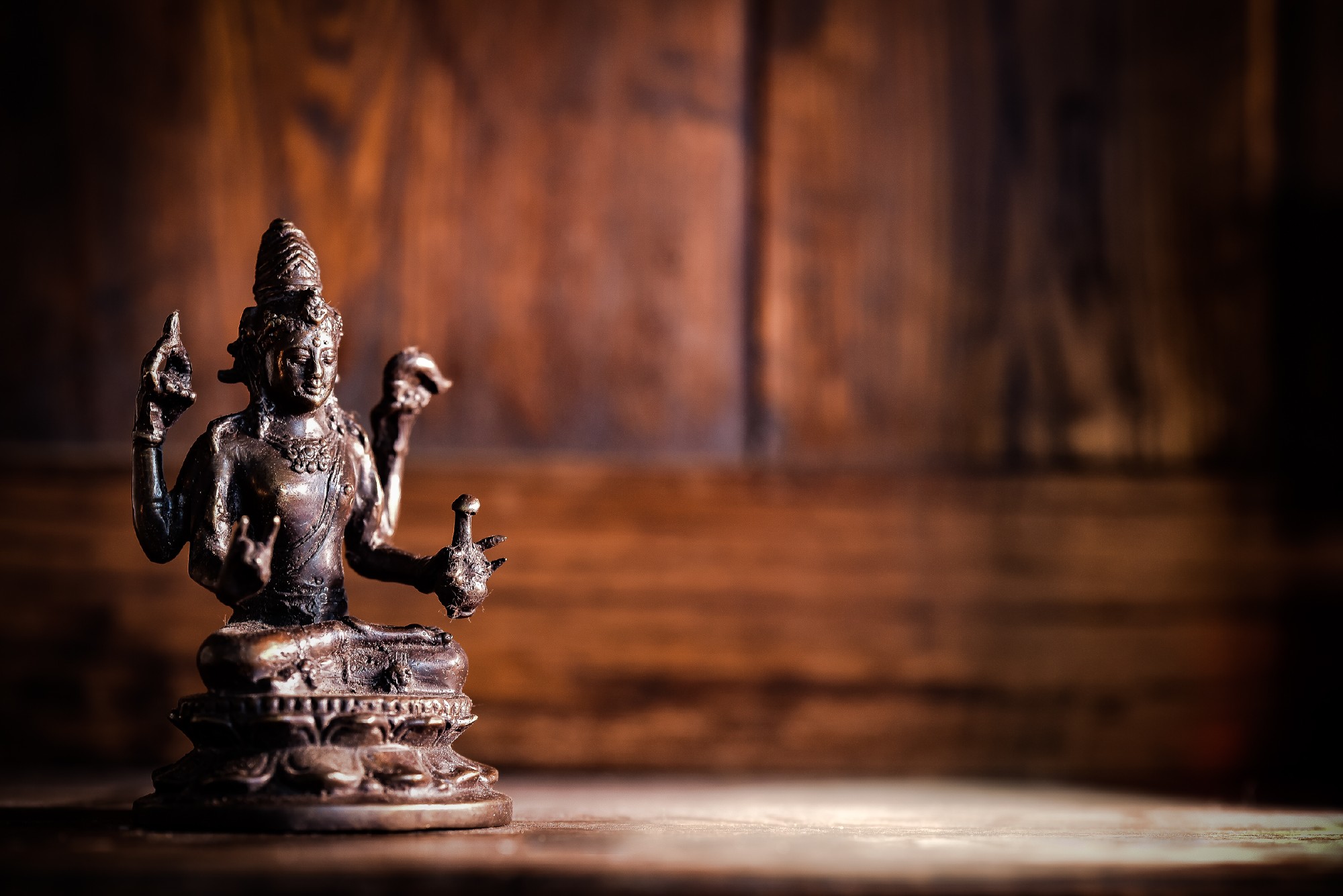 Bronze-Figur 'Shiva sitzend', H 13,5 cm, B 9 cm, L 7 cm von fischer's lagerhaus