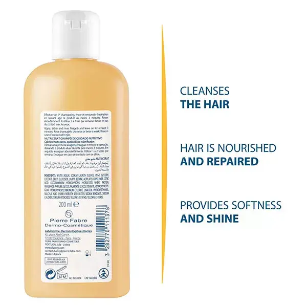 Ducray Nutricerat Shampoo Nutritivo Reparador 200ml
