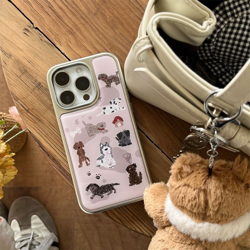 Fonekase - Hondenhoesje - Apple iPhone 16 Pro Max / 16 Pro / 16 Plus / 16 / 15 Pro Max / 15 Pro / 15 Plus / 15 / 14 Pro Max / 14 Pro / 14 Plus / 14 / SE / 13 Pro Max / 13 Pro / 13