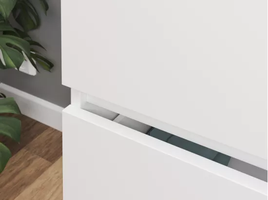 Commode Comfivo 160, Blanc, Avec tiroirs, Nombre de tiroirs: 4, 100x70x40cm