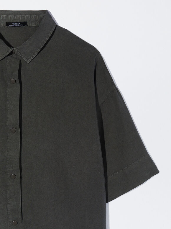 Camisa 100% Lyocell - Cáqui