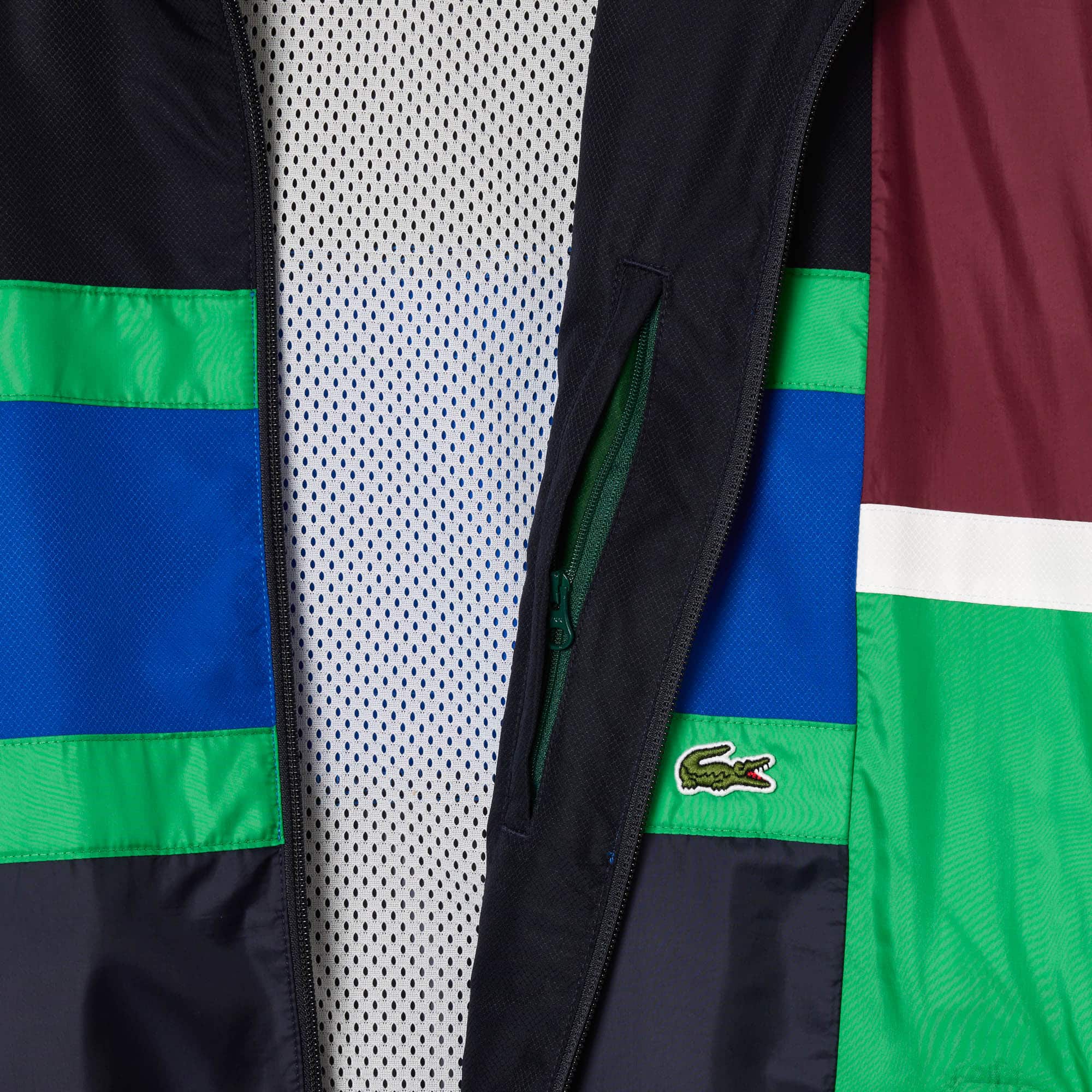 Colourblock-Trainings-Jacke aus Material-Mix Jacken & Mäntel - Blau - Lacoste - Herren