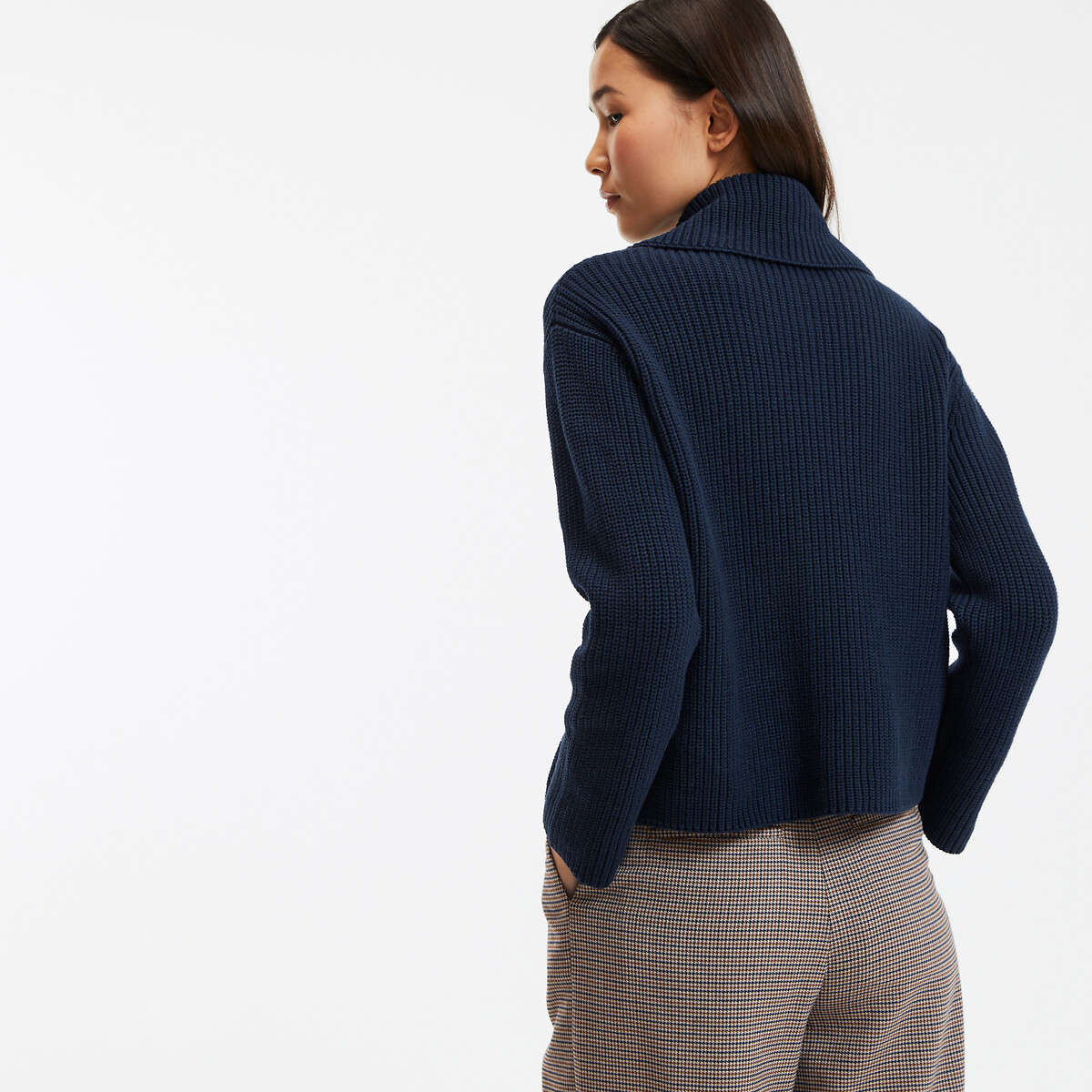 COLEÇÕES LA REDOUTE<br>Suéter em tricô grosso com gola alta