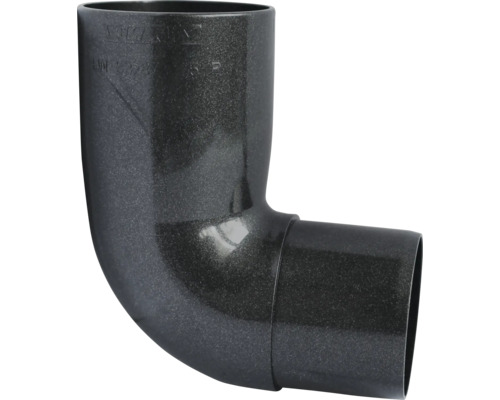 Marley afvoerbocht, kunststof, rond, 87 graden, antraciet metallic, DN 75 mm