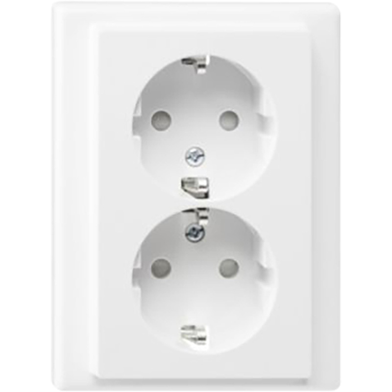 Schneider Electric M-Smart wandcontactdoos RA KV dubbel inbouw Glanzend wit