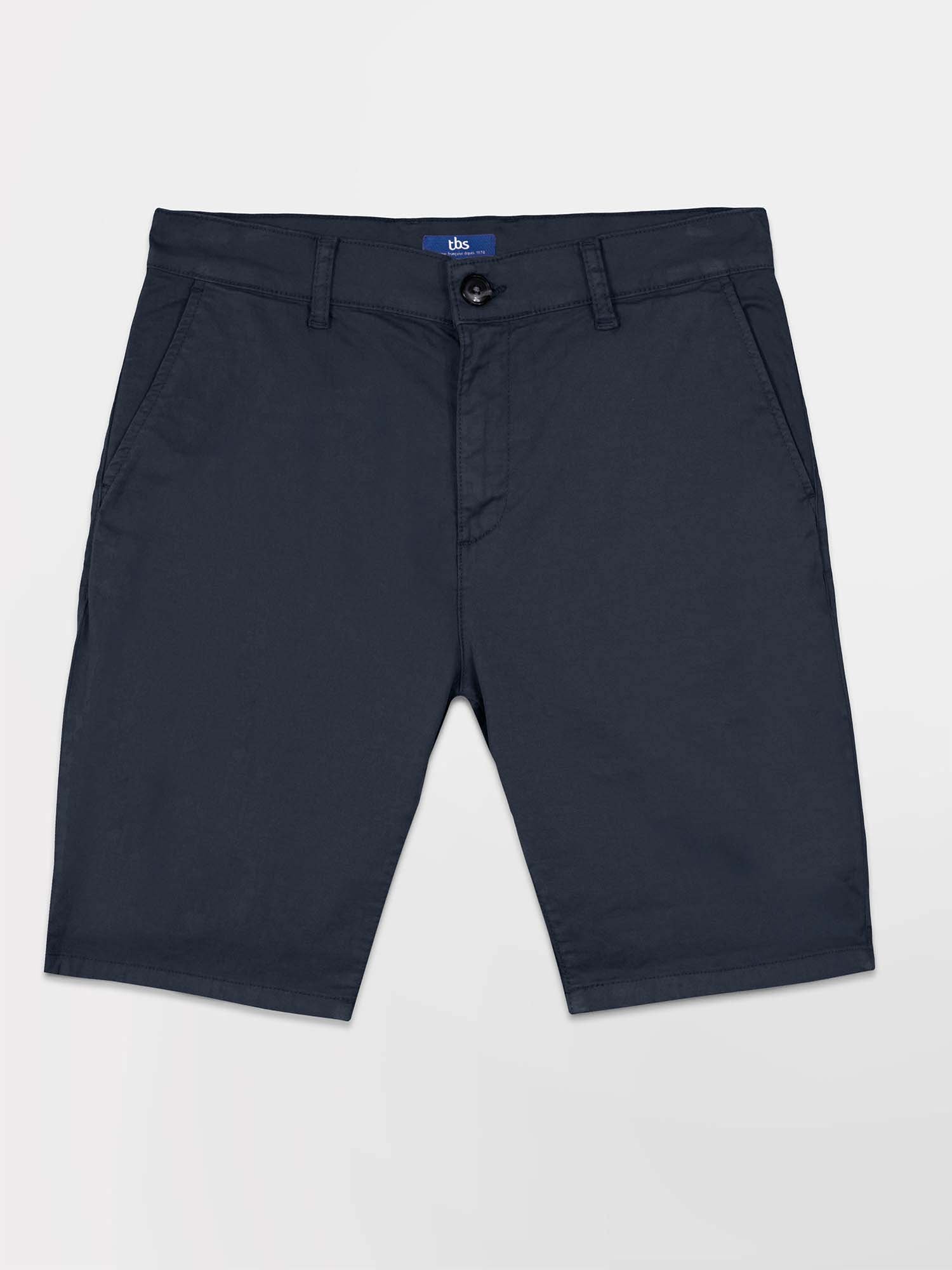 Bermuda Homme Coton Stretch Marine