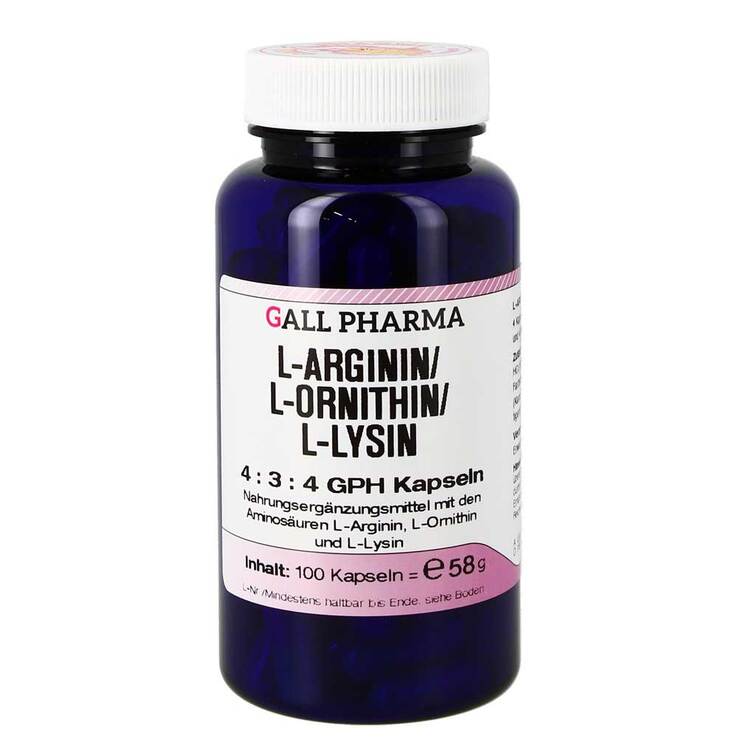 L-Arginin / L-Ornithin / L-Lysin 4:3:4 GPH Kapseln, 60 St