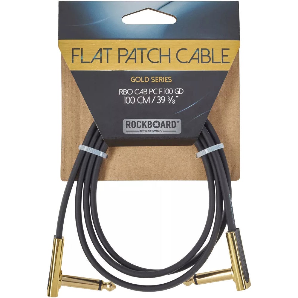 RockBoard Gold Series Flat Patch Cable zwart 1 m