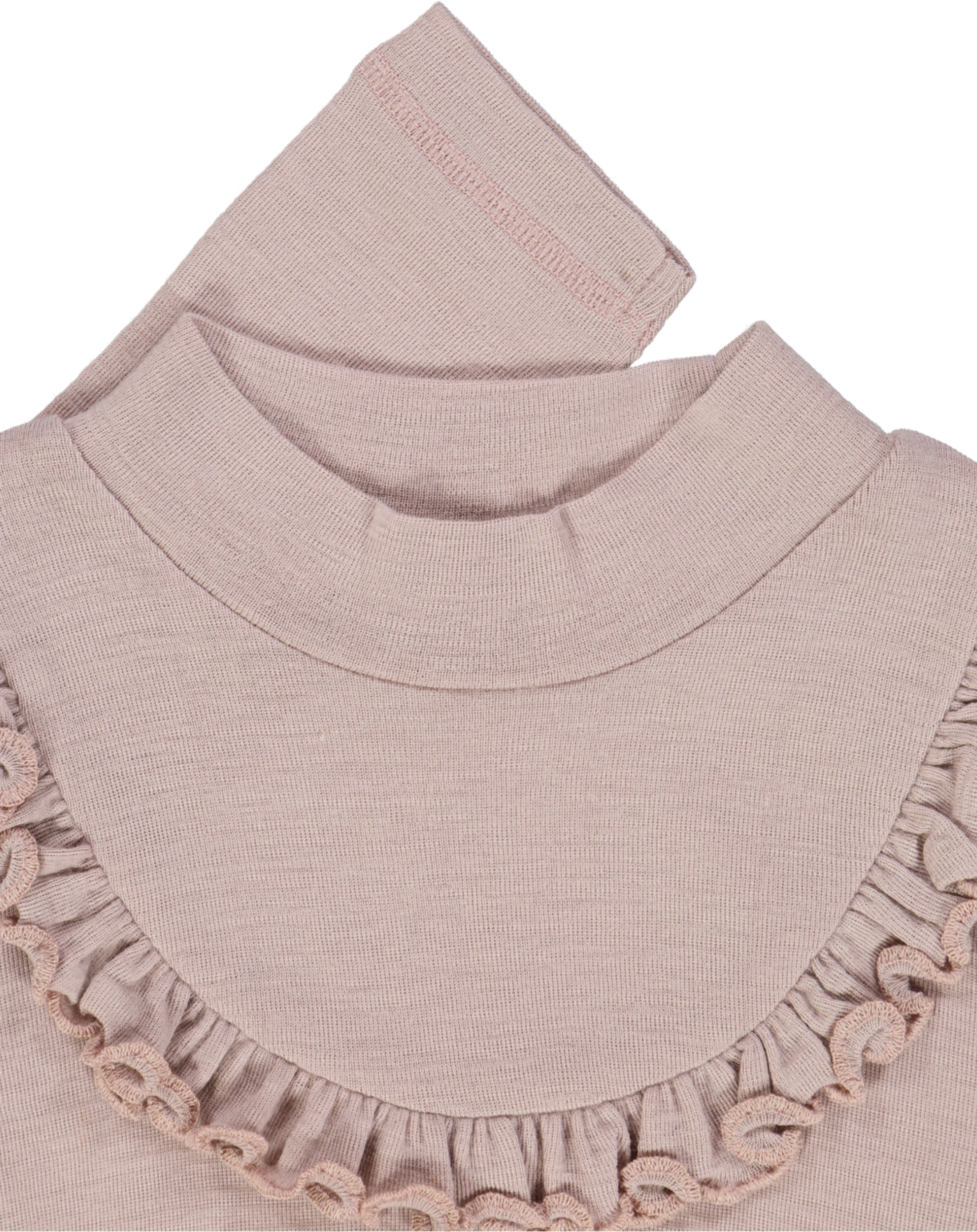 Woll-Langarmshirt RUFFLE in dark power
