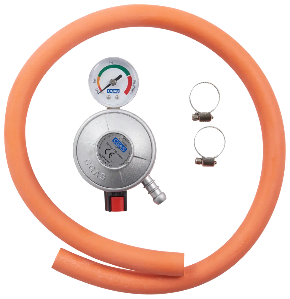 Regulator med slange og manometer