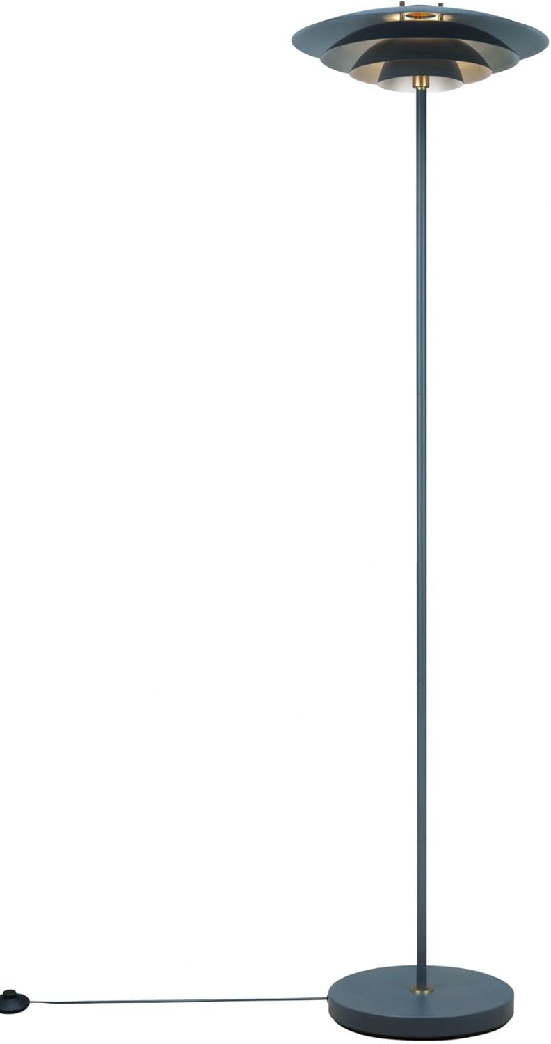Stehlampe grau Nordlux Bretagne G9 mit Fußtrittschalter