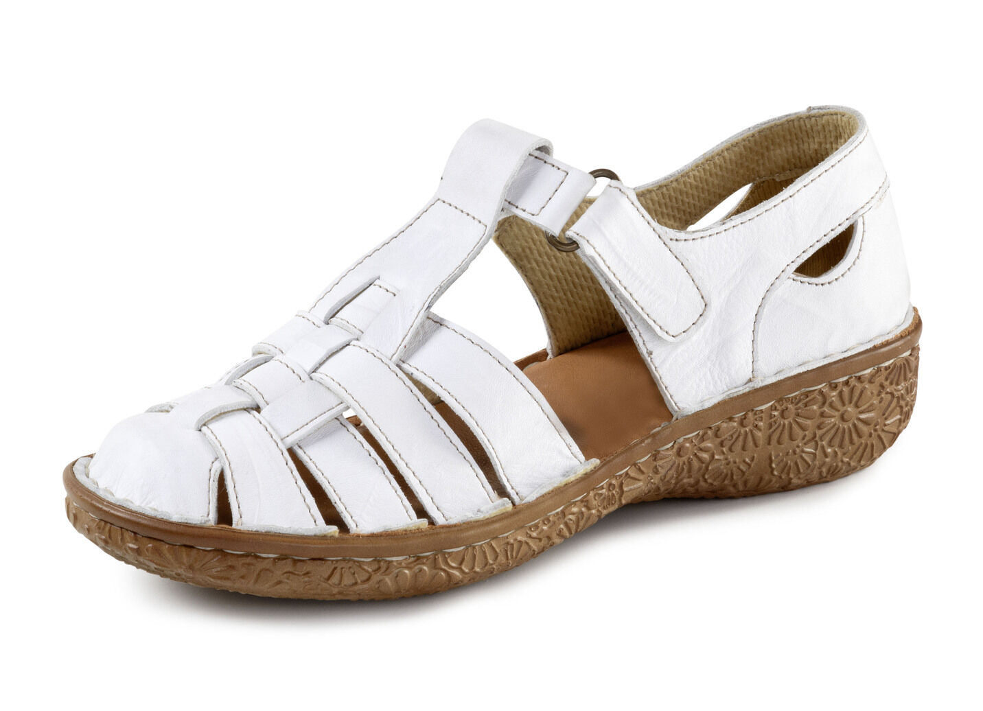 ELENA EDEN, sommerliche Damen-Slipper, Weite G, mit Klettspange