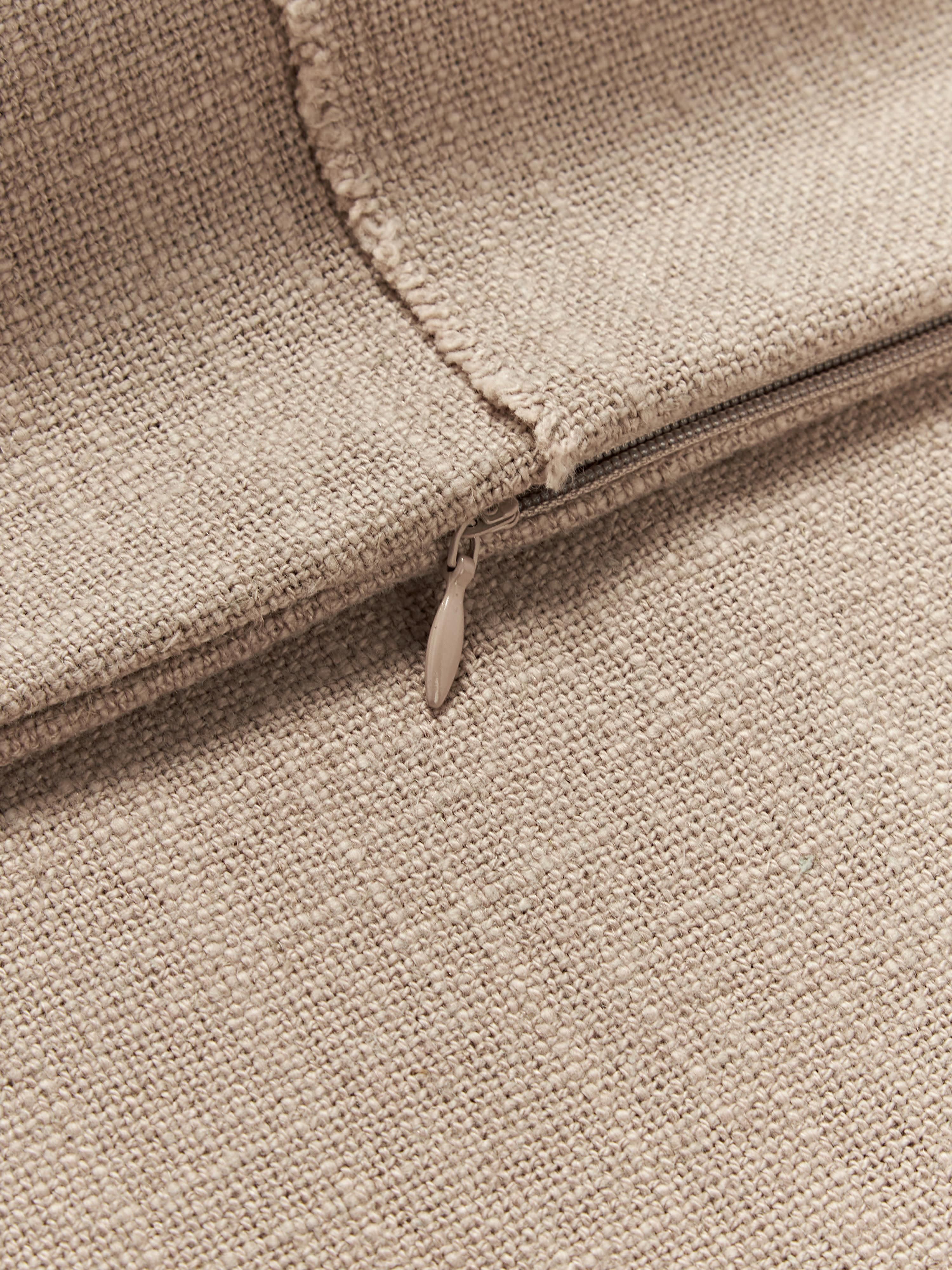 Handgeweven kussenhoes Terre met decoratieve naad