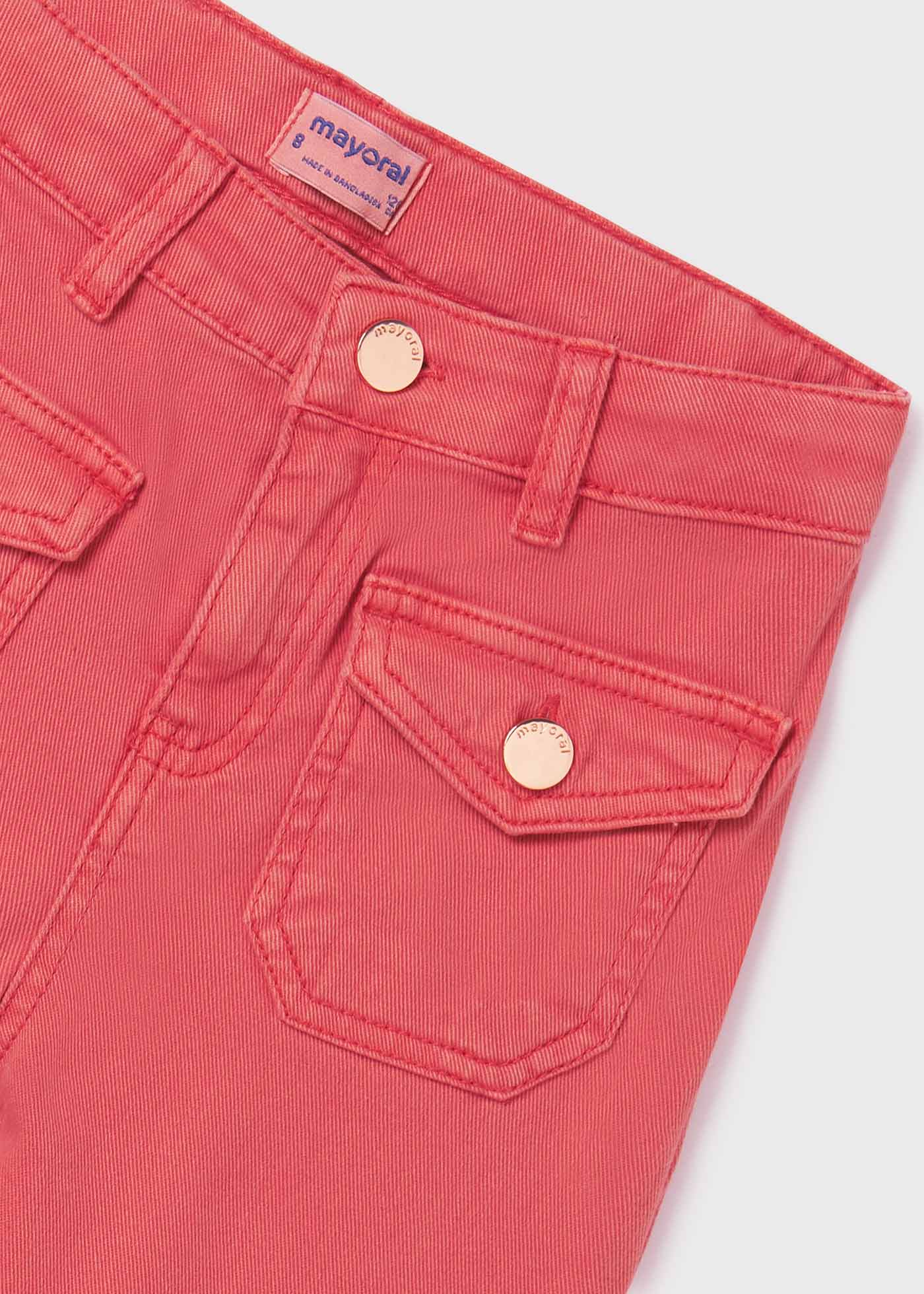 Calças cropped de algodão sustentável para meninas