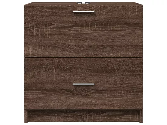 Meuble d'évier chêne marron 59x37x59 cm bois d'ingénierie