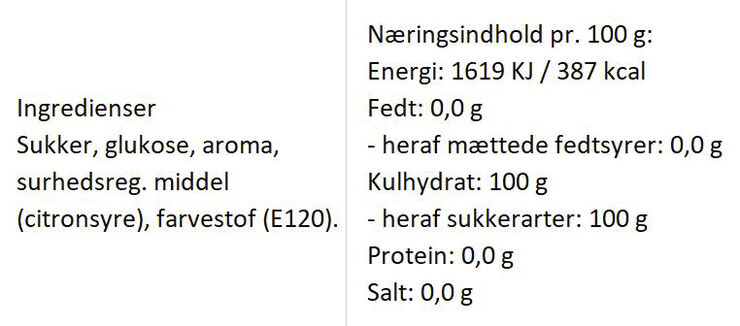 Almuegaarden Hjerte bolcher med smag af kirsebær (anledningskort) No color
