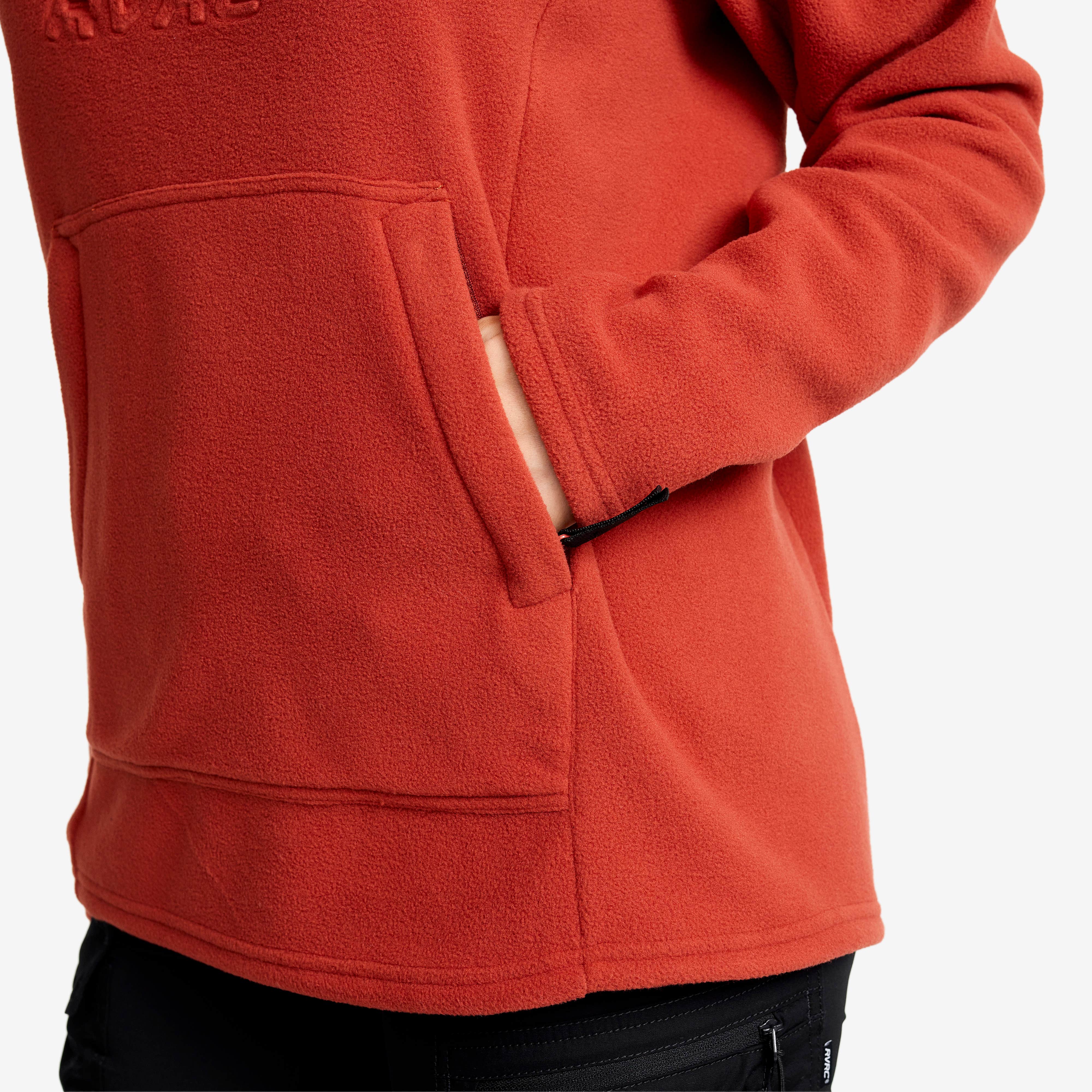 Polar Fleece Hoodie  Dame Cinnabar