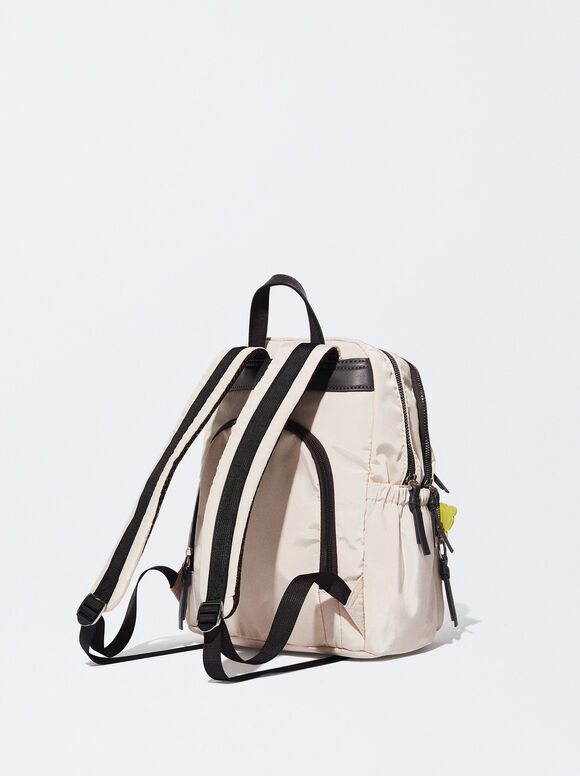 Mochila De Nylon Con Colgante - Raw