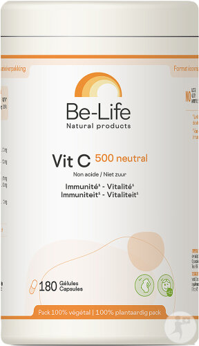 Be-Life Vitamine C 500 Neutral Immunité - Vitalité 180 Gélules
