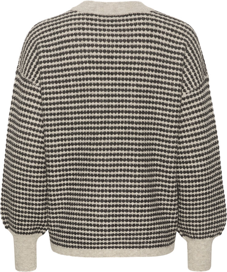 Kaffe KAellery Knit Pullover Feather gray/ black structure