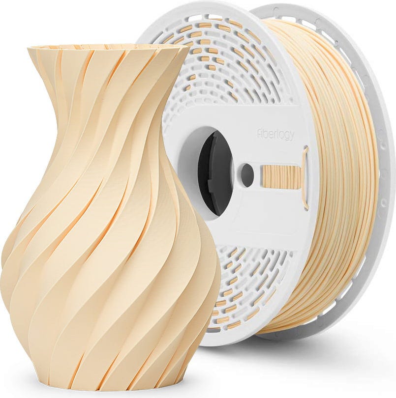Fiberlogy  Matte PLA Pastel Yellow, 1,75 mm / 850 g    Leicht zu druckendes PLA mit matter Oberfläche in Pastel Yellow