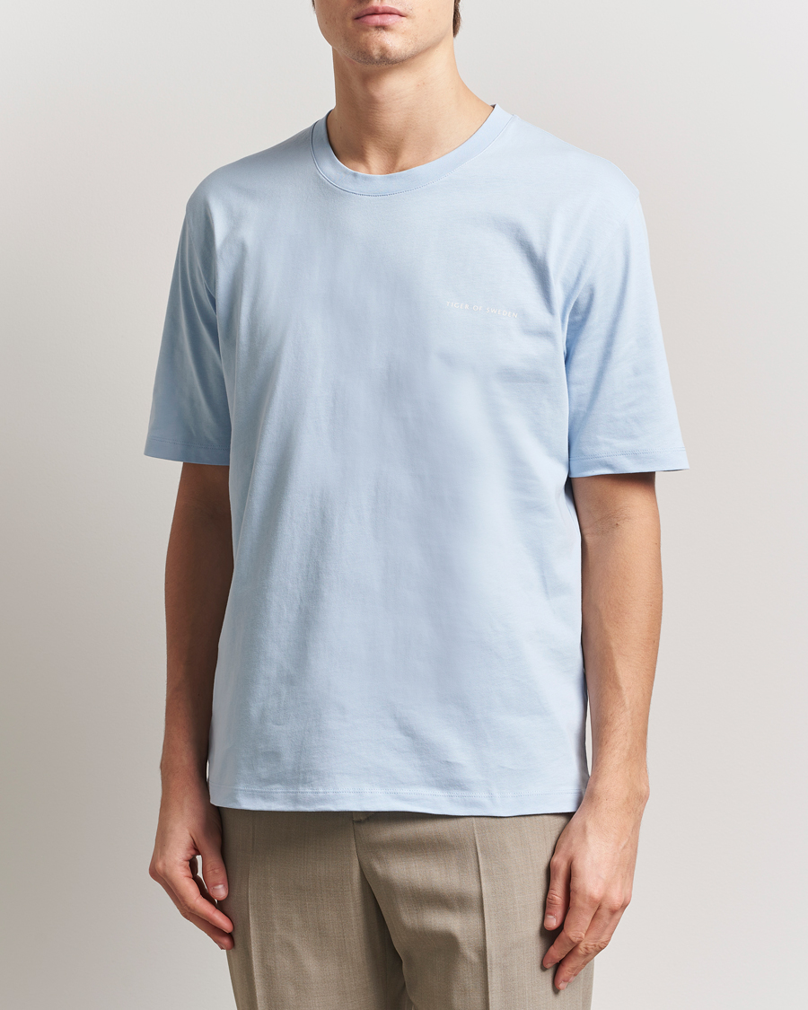 Tiger of Sweden Pro Cotton Logo T-Shirt Light Blue