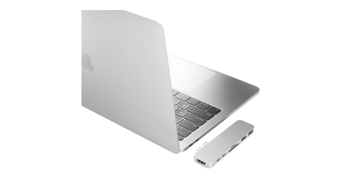 HyperHyperDrive DUO 7-in-2 USB-C Hub dockingstation  (Zilver)