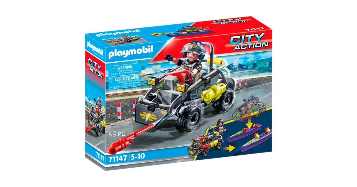 PLAYMOBILCity Action - SWAT multi-terreinwagen 71147 Constructiespeelgoed