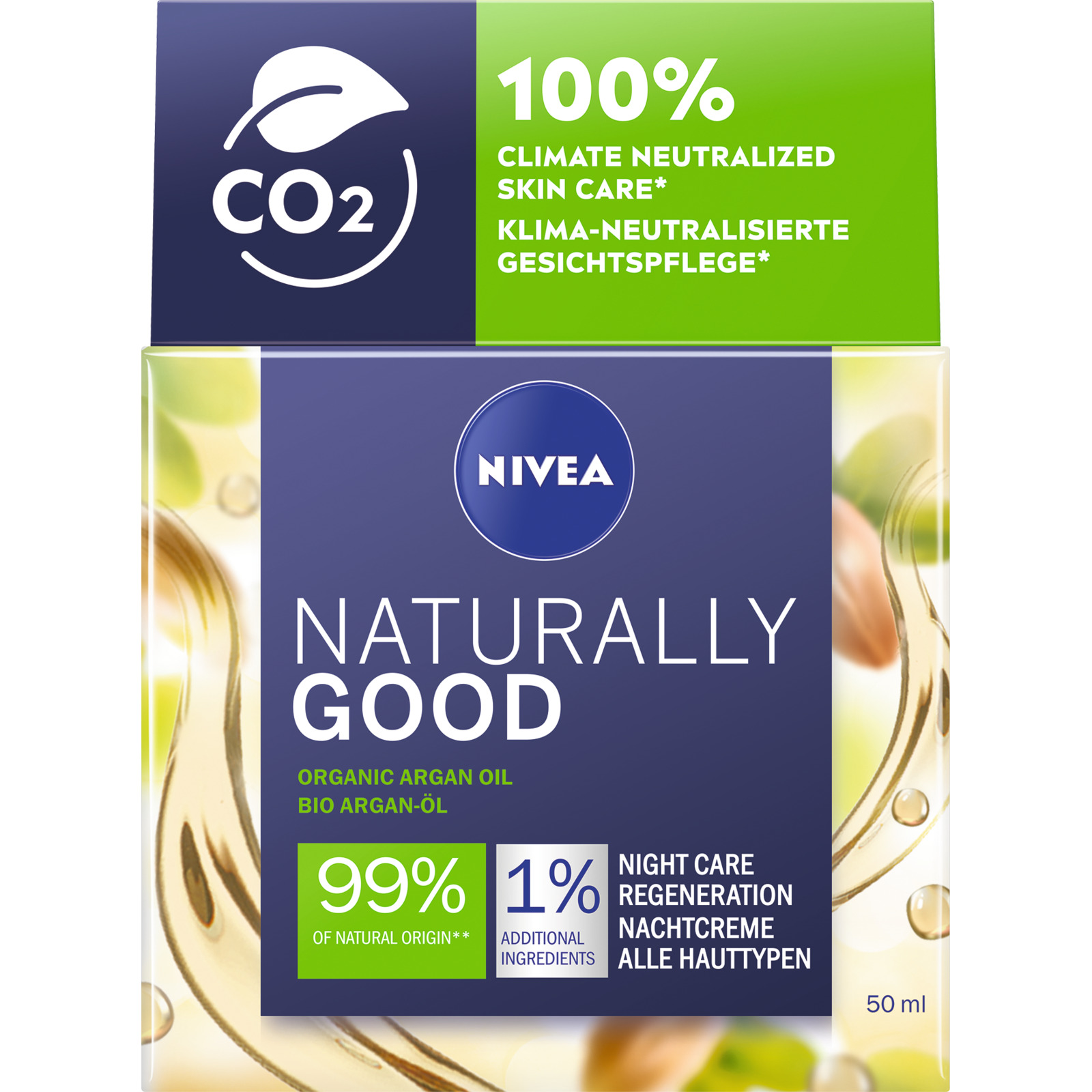 Nivea Naturally Good Nachtcreme regenerierend 50 ml