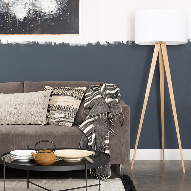 Vloerlamp Tripod hout wit