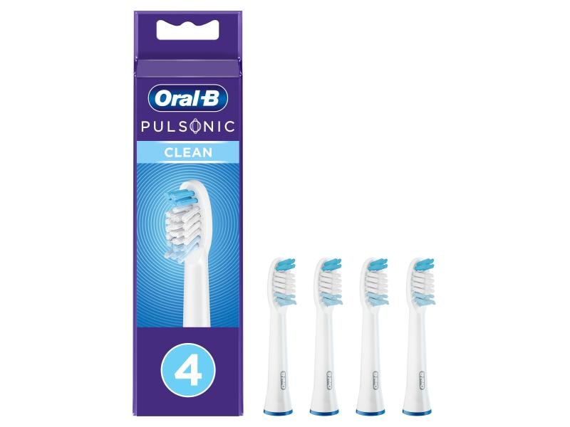 Oral-B Zahnbürstenkopf Pulsonic Clean 4 Stück Ersatzbürsten für Oral-B Pulsonic Schallzahnbürsten