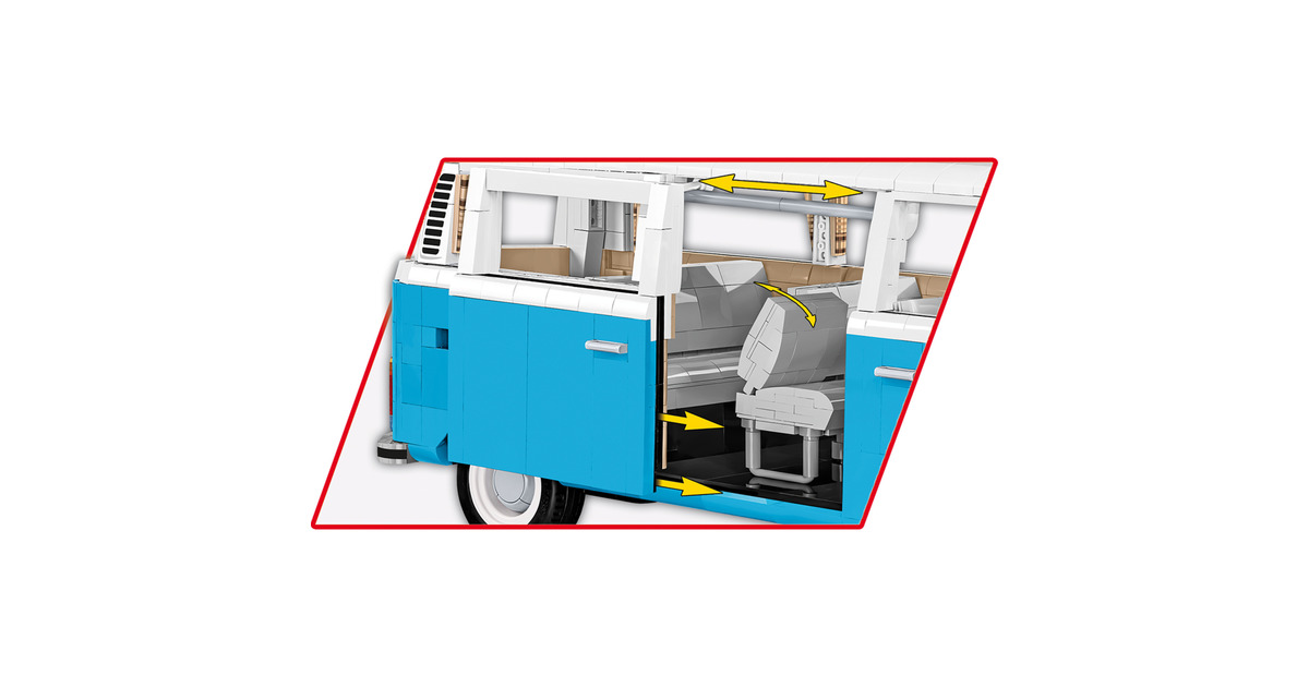 COBIVolkswagen T2b Bus Constructiespeelgoed  (Schaal 1:12)