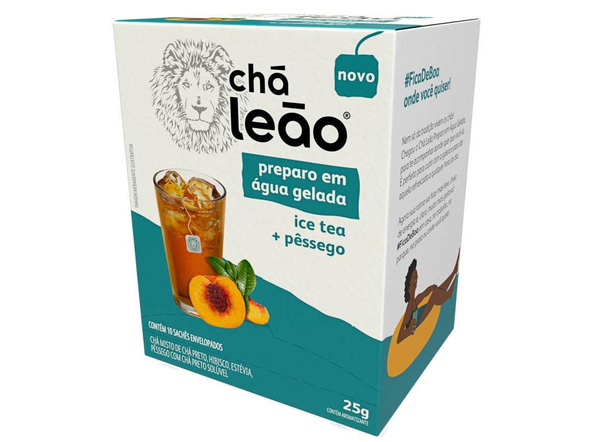 CHÁ FRIO MATTE LEÃO PÊSSEGO 10 SAQUETAS 25G
