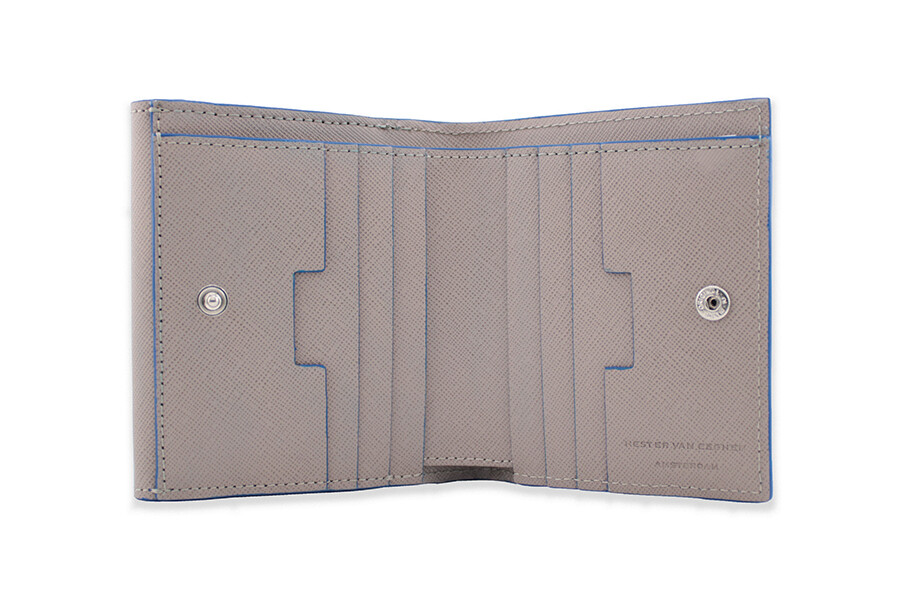 Stair wallet taupe Saffiano