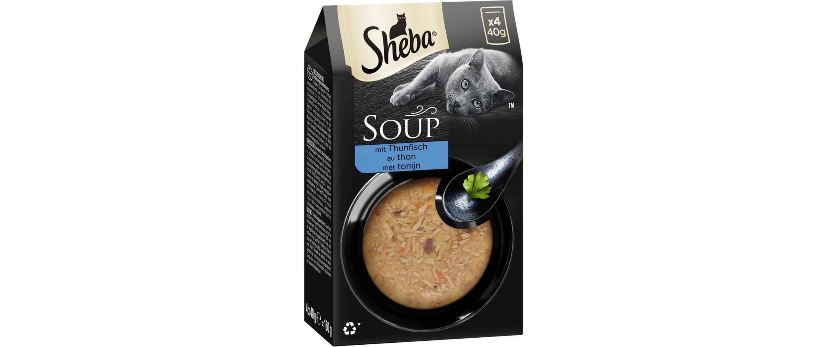 Nassfutter Classic Soup mit Thunfischfilet, 4 x 40gAlleinfuttermittel für ausgewachsene Katzen