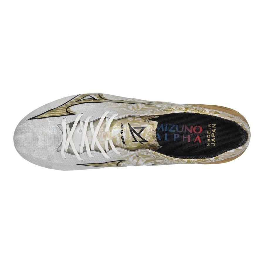 Mizuno Alpha Made in Japan FG/AG Prism Gold - Blanc/Doré/Noir
