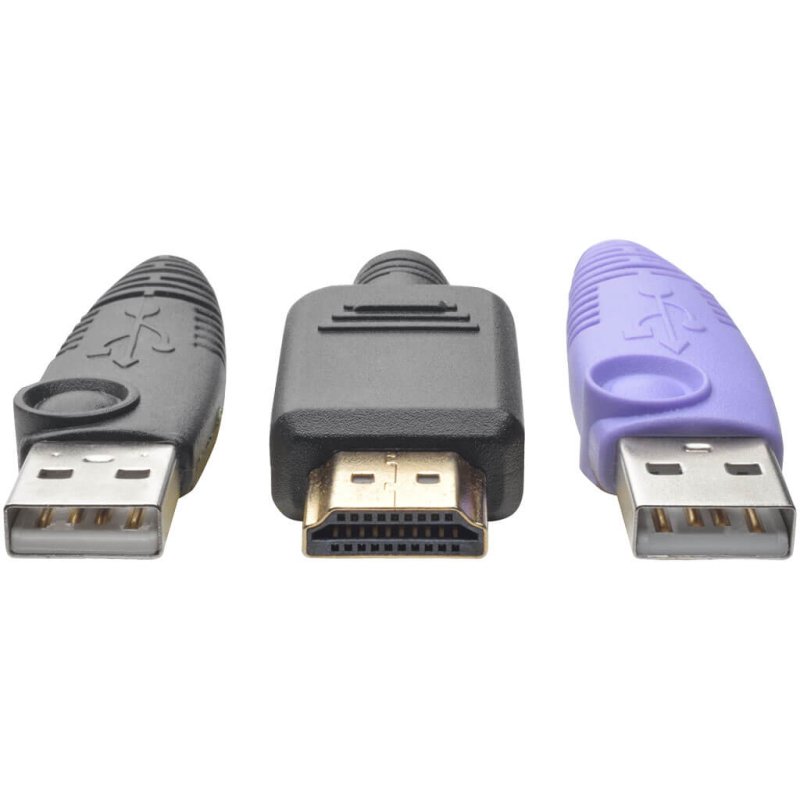 Tripp Lite B055-001-UHD câble kvm Noir, Violet