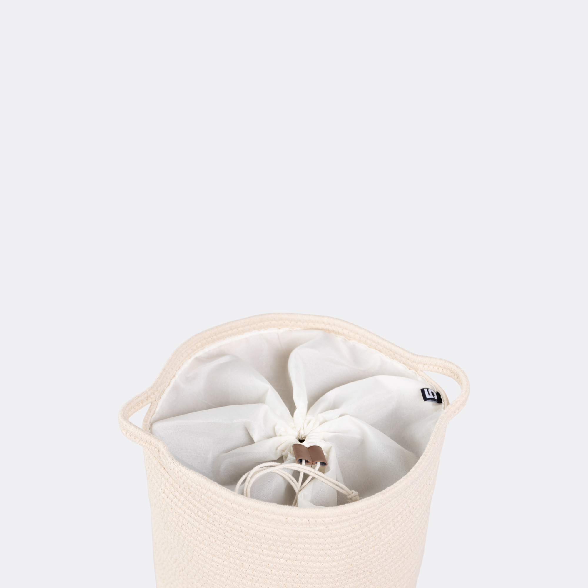 Wasmand katoen naturel Ø35 cm