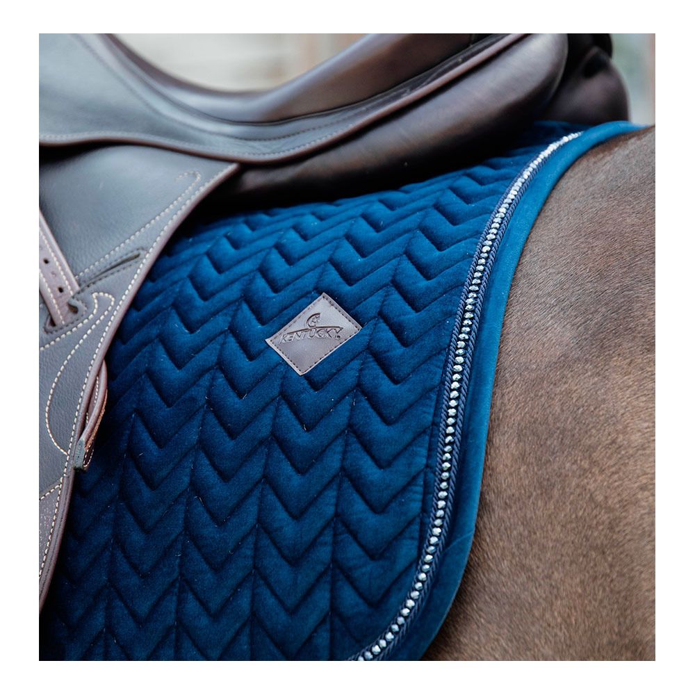Kentucky VELVET PEARLS - Tapis de dressage bleu roi