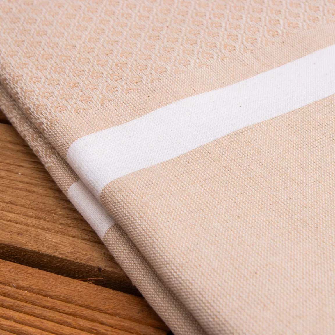Fouta coton recyclé (100 x 200 cm) Selma Beige