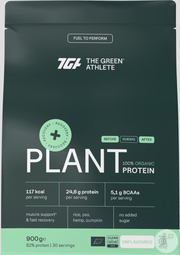 The Green Athlete Protéine Végétale Sans Arôme Bio Et Végan 900g