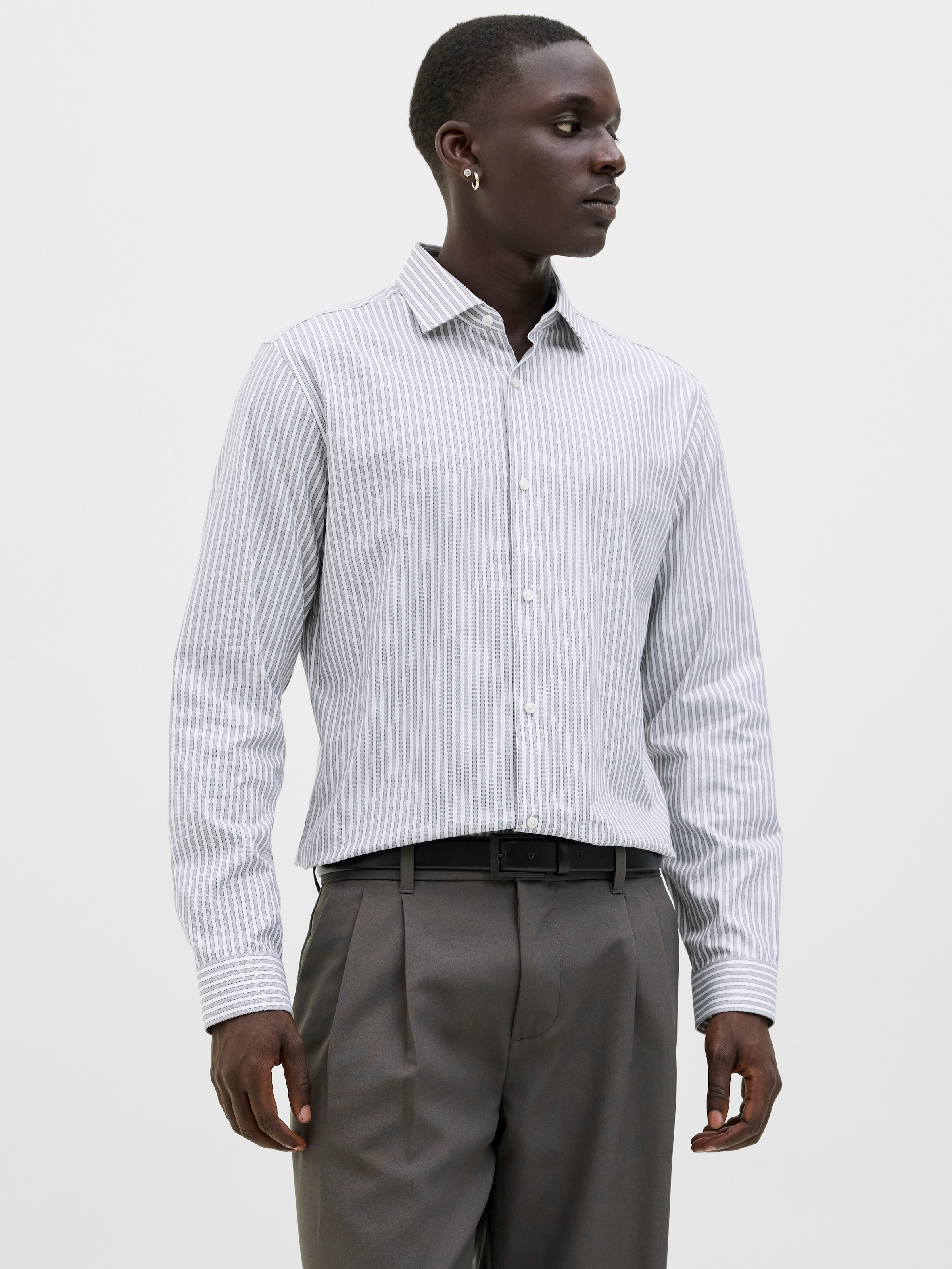 Jack & Jones Langarmhemd »JPRBLAPARKER Slim Fit Hemd, atmungsaktiv, ideal für den Alltag«, unifarben, modisch, slim fit, Baumwolle, Hemdkragen