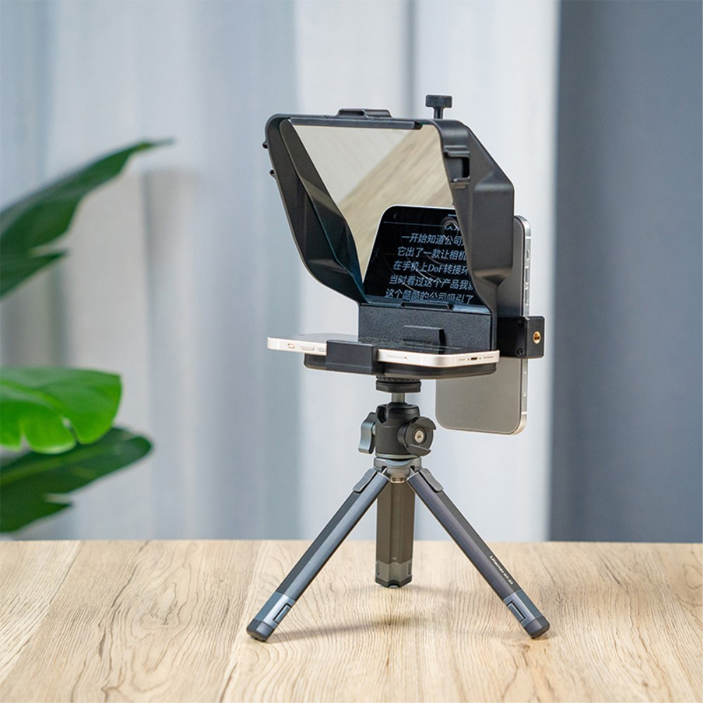 Smartphone Teleprompter mit Bluetooth Fernbedienung und 1/4