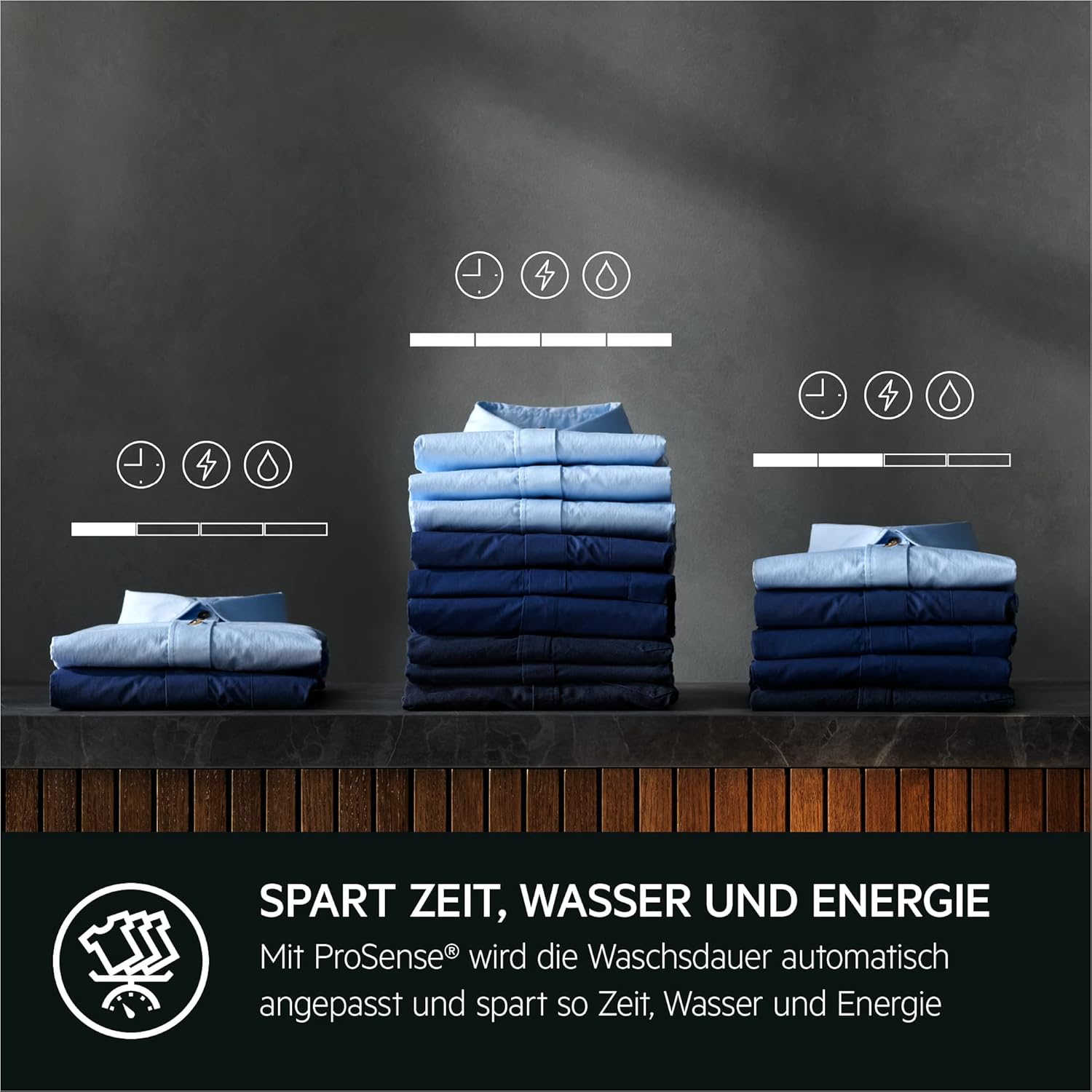 AEG Waschmaschine 9 kg, Serie 6000 ProSense: Mengenautomatik für automatische Anpassung von Waschdauer & Energieverbrauch, Startzeitvorwahl, Nachlegefunktion, Vollwasserschutz, 1400 U/min, L6AMZ49FL