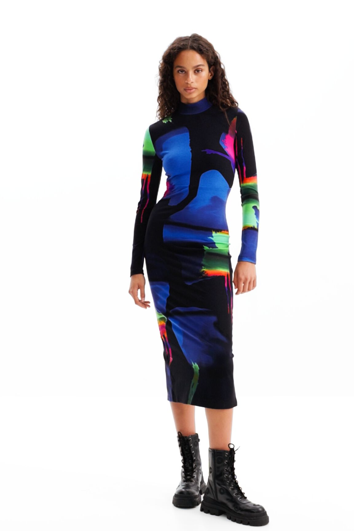 Robe midi fluo M. Christian Lacroix