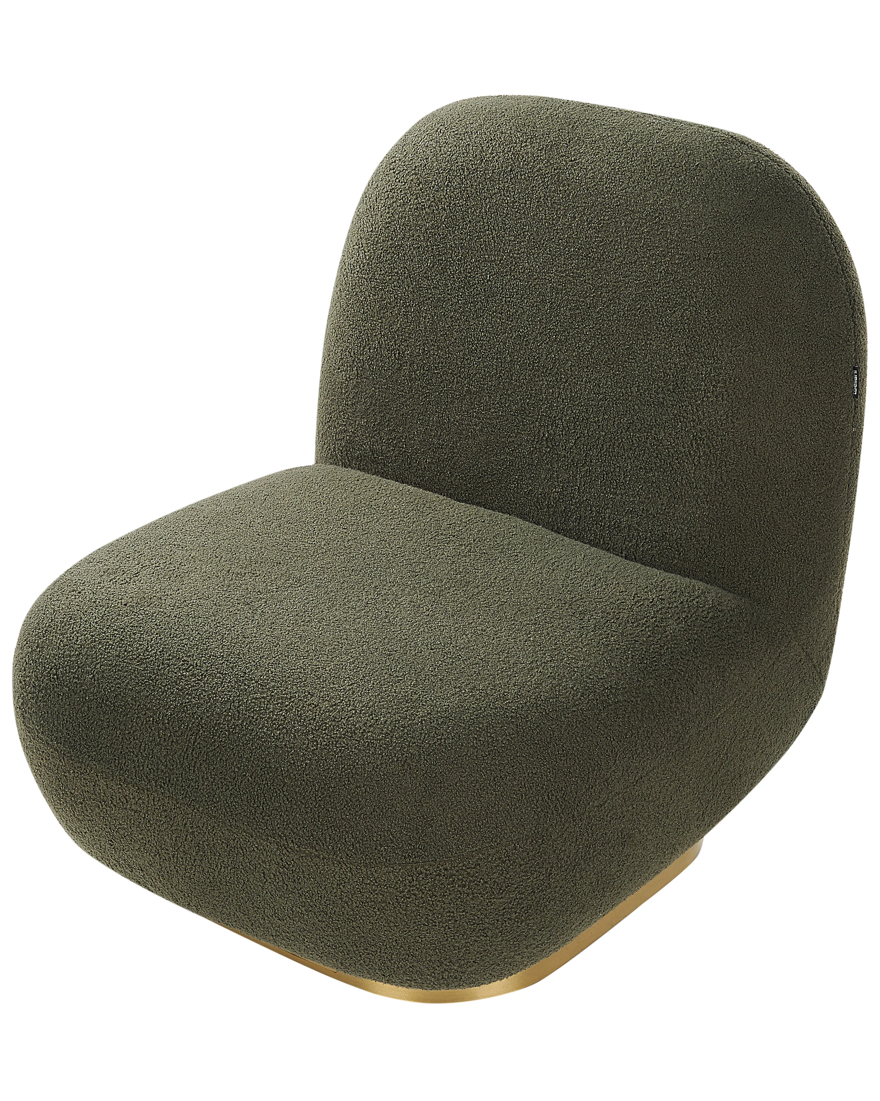 Fauteuil LOVIISA Bouclé Donkergroen
